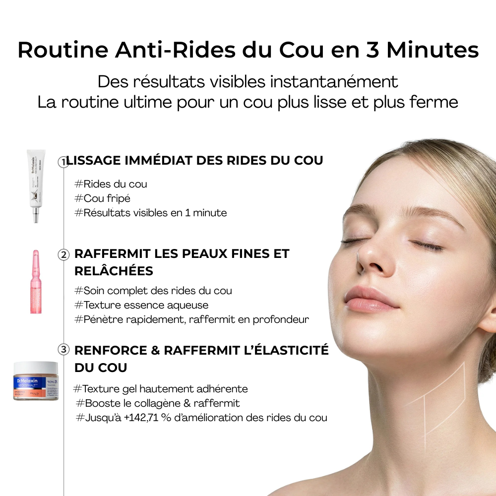 Trio Anti-Rides du Cou — Kit 3 Soins Dr.Melaxin